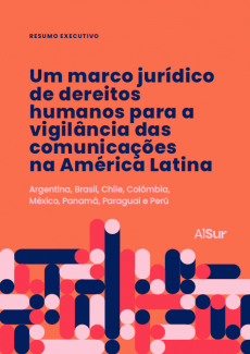 Portada de Um marco jurídico de direitos humanos para a vigilância das comunicações na América Latina