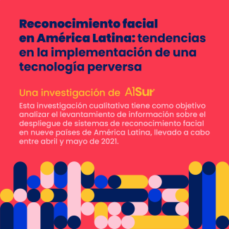 Flyer: reconocimiento facial, una investigación de AlSur