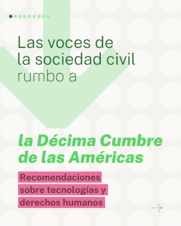 Cumbre de las Americas - aportacion desde sociedad civil